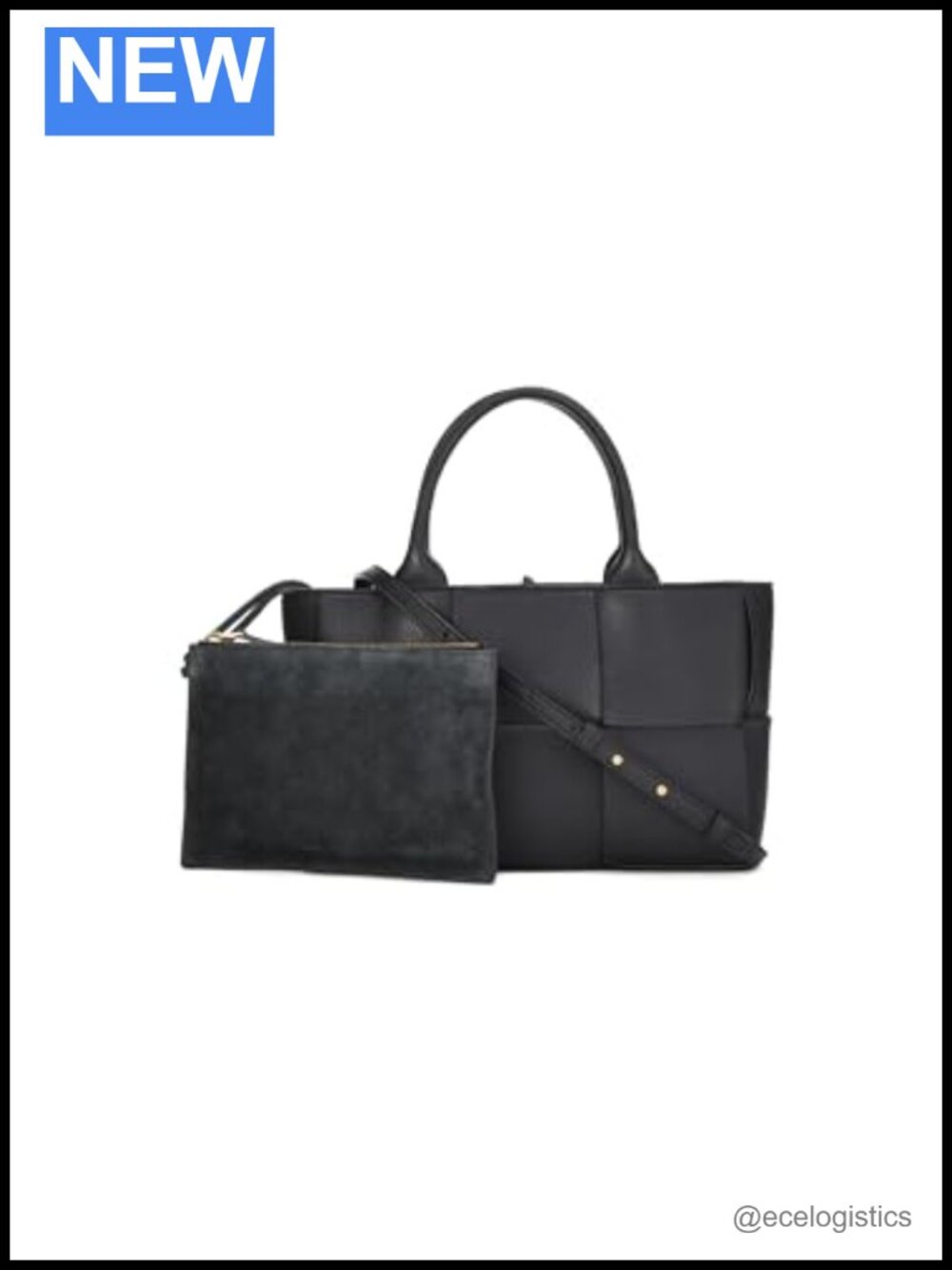 Pre-Loved Women's Woven Leather Arco Small Tote Bag with Adjustable Strap